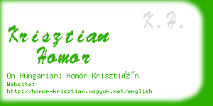 krisztian homor business card